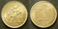 France 1 Francs 1 Francs chambre de commerce, bon pour 1 franc 1921, G.468 Petite tâche au revers, SUPERBE+ -