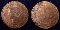 France 1 centime 1 centime Cérès 1877 A Paris, G.88 TTB à SUPERBE -