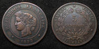 France 5 centimes 5 centimes Cérès 1893 A Paris, Gad.157a TTB+ -