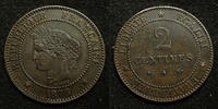 France 2 centimes 2 centimes Cérès 1878 petit A, Gad.105 SUPERBE -