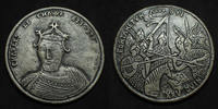 Rois Carolingien Rois Carolingien, Charles le Chauve, médaille en étain de 85 mm, par J.C Vetter, Fontanetum XXV Juin anno 841, 144,25 grms SPL -