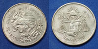 Mexique, Mexico, Mexican 25 centavos Mexique, Mexico, 25 centavos 1951, KM.443 TTB à SUP -