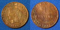 France 1 Centime 1 Centime Cérès 1884 A, Paris, Gad.88 SUPERBE -