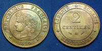 France 2 Centimes 2 Centimes Cérès 1884 A, Paris, Gad.105 (SUP+) SPL -