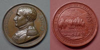 Napoléon Ier bronze NAPOLEON Ier, médaille en bronze de 41 mm, Mémorial de Ste Hélène 6 Mai 1821 / 15 Déc.1840, 30,05 g pts coups sur tranche sinon -