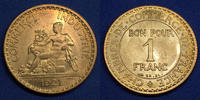 France 1 Franc 1 Franc Domard 1921, Gad.468 SPL (SUP+) -