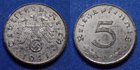 allemagne, deutschland, germany, dritte reich, 3 e 5 Reichpfennig 1941 A, 3e Reich, dritte Reich, J.370 Petites tâches sinon SUPERBE -