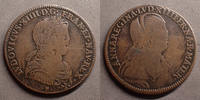 Louis XIV et Anne d'Autriche jeton Louis XIV et Anne d'Autriche, jeton rond de 28 mm, vers 1643-1646, F.12438 TB -