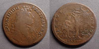 Louis XIV, jeton jeton LOUIS XIV, jeton 25 mm, 1674 homme taillant un arbre, TB à TTB -