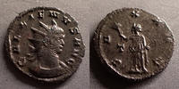 Roman Empire antoninien GALLIEN, GALLIENUS, antoninien Rome en 257-268, PAX AVG / T, 20 mm, 2,98 grms RIC.256 TTB à SUPERBE -