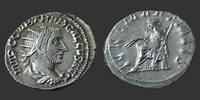 Roman Empire antoninian GALLUS, TREBONIEN GALLE, antoninian Rome (ou Mediolanum, Milan ??) en 251-253, IVNO MARTIALIS, 3,45 g, RIC.69 SUP+/TTB+ Beau por -