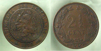Pays Bas / Hollande 2 1/2 Cent PAYS BAS, NETHERLAND, HOLLANDE, 1890 Guillaume IV 2 1/2 Cent, TTB -