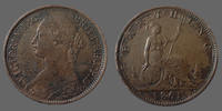 Grande Bretagne, Great Britain, Angleterre farthing Great Britain, Grande Bretagne, Victoria, farthing 1861, TTB+ -