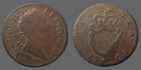 Grande Bretagne, Great Britain, Angleterre 1/2 penny GREAT BRITAIN, GRANDE BRETAGNE, Georges III 1/2 penny, half penny 1769 London, Londres, TB -
