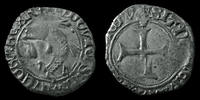 France liard LOUIS XII 1498-1514, liard au dauphin avec la variété croix non cantonnée, point 47me Montpelier, 0,95 grm, DY 681A TB à TTB Ra -