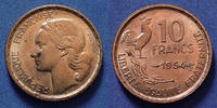 France 10 francs 10 francs Guiraud 1954, Gad 812 quelques tâches sinon TTB R! -