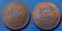 France 2 centimes 2 centimes Daniel Dupuis 1904, Gad.107 SUP -
