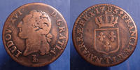 France 1/2 Sol LOUIS XVI, 1/2 Sol à l'Ecu 1785 T Nantes, Gad 349 TB/TB+ -