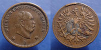 Allemagne, Deutschland, Hannover, Hannovre jeton Hannover, Hannovre, Wilhelm I, jeton 19mm, 1861-1888, aigle Impérial, TB à TTB -