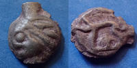 Leuci, Leuques potin LEUCI, LEUQUES, région de Toul, potin à la tête d'indien, 20x17mm, 5,41 grms, DT.227 Var. TTB+ -