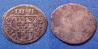 Allemagne, Deutschland, Wurzburg  WURZBURG, 3 heller 1747, einseitiger, uniface, KM.315 TTB VF