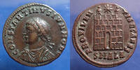 Roman Empire follis ou nummus CONSTANTINUS II, CONSTANTIN II, CONSTANTINE, follis ou nummus Alexandria en 325-326, Providentiae Caess, 18mm, 3,55g, RIC 36 TTB -