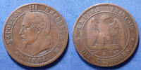 France 10 centimes NAPOLEON III, 10 centimes 1862 K Bordeaux, Gad.253 TB -