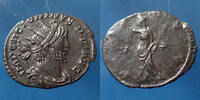Roman Empire antoninien VICTORINUS, antoninien frappé à trèves en 269-271, PAX AUG / V / *, 17-20mm, 2,42 grms, RIC.118 SUP+/TB+ Beau buste! -