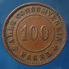Schweiz, Suisse, Basel, Bale Basel, Bâle, ALLG.CONSUMVEREIN 100, monnaie de nécessité, Kunz.22 TTB -