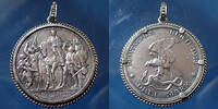 Allemagne, Deutschland, Empire, Kaisereich 3 mark Kaiserreich, Empire Allemand, 3 mark 1913 monté en médaillon, Wilhelm II, guerres Napoléoniennes, quelques traces, TTB à SUP Bea -