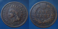 U.S.A cent USA, Etats Unis, United States, one cent indian head 1872, P.TTB Rare! -