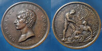 Napoléon Ier bronze NAPOLEON Ie, médaille en bronze de 51mm, Bonaparte Ier Consu AN VIII, Marengo, République Cisalpine, 60,77 grms, coups sur tranc -