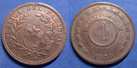 Paraguay 4 centesimos PARAGUAY, 4 centesimos 1870, KM.4,1 TTB+ -