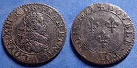 France double tournois LOUIS XIII, double tournois 1629 A, type 6 cercle perlé, Gad.9, CGKL 396, 20mm, 3,31 grms, SUP bel exemplaire pour le type! -