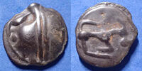 Sequani, Sequanes potin SEQUANES, SEQUANI, potin à la grosse tête, très rare cheval à droite, 20mm, 4,67 grms, DT.3091 variante, P.SUP Très rare! -