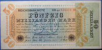 Allemagne, Deutschland, Weimar republik, Républiqu mark Weimar, Républik, République, billet de 50 milliards de mark, funfzig milliarden mark 10 Oktober 1923, Ross 116 Q.SPL -