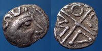 Sequani, Sequanes obole Séquanes, Sequani, obole à la croix Maso, type avec la tête à droite, 8/9mm, 0,38 grm, DTS.3173 Variante, TTB -
