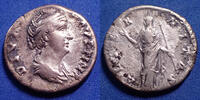 Roman Empire denier Faustina maior, Faustine mére, denier frappe posthume, Rome en 141, Aeternitas, 2,83 grms, 17,5mm, RIC.344 TB à TTB -
