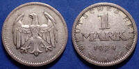 Allemagne, Deutschland, Weimar republik, republiqu 1 mark Allemagne, Deutschland, Germany, Weimar Republik, République Weimar, 1 mark 1924 A, J.311 TTB -
