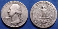 U.S.A USA, quater dollar1953 S, TB à TTB -