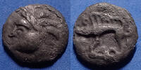 Leuci, Leuques potin LEUQUES, LEUCI, potin à la tête d'indien et au sanglier, 17mm, 3,25 grms, DT.153 Bon TTB -