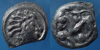 Senones, Senons potin SENONES, SENONS, potin à la tête d'indien, cheval à gauche, LT.7417, DT.2640, 18mm, 4,97 grms, SUP beau style! -