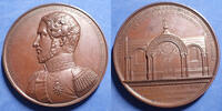 Duc d'Orleans Duc d'Orléans, médaille en cuivre poinçon lampe, 1er anniversaire de sa mort, Fontaine architecte, 52mm, 74,94g, quelques traces -