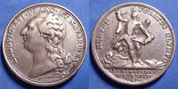 Louis XVI Louis XVI, médaille en métal de cloche, Académie Royale de peinture et de sculpture, par Du Vivier fin 1791, 33mm, 21,44 grms, T -