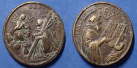 Religion, Religiose, medaille Religion, Religiose, Saint Bernard, sanctus Bernardo, médaille 17e siècle, 45x42mm, 39,03 grms, manque la bélière sinon TTB -