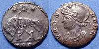 Roman Empire nummus URBS ROMA, Constantinus Magnus, Constantin Ier, nummus Trèves, Trier, Treveri, couronne entre les deux astres, 17mm, 2,67 g, RIC -