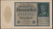 Allemagne, Deutschland, Germany, Banknote, Billet 10 000 mark Deutschland, Allemagne, billet de 10 000 mark 19.01.1922, KM 72 SPL -