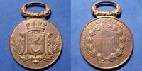 Vesoul, ville de Vesoul VESOUL, médaille avec bélière, souvenir du concours musical le 14 Juin 1885, 47mm, 62,8 avec la bélière, 45,78 grms TTB -