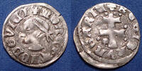 Hungary, Hongrie, Hungarn Denier Hungary, Hongrie, Ungarn, Ludwig I, Louis Ier 1342-1382, Denier Regis Hungaris, 14mm, 0,63 grm, TTB+ -