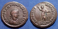 Roman Empire nummus CONSTANTINUS II Caesar, CONSTANTIN II César, nummus Siscia en 317, Claritas reipublicae, RIC 37 R3!, 20mm, 3,60 grms, SUP+ -